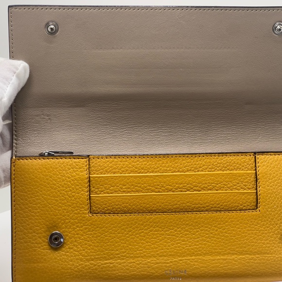Authentic Celine Yellow Long Wallet - Picture 6 of 9